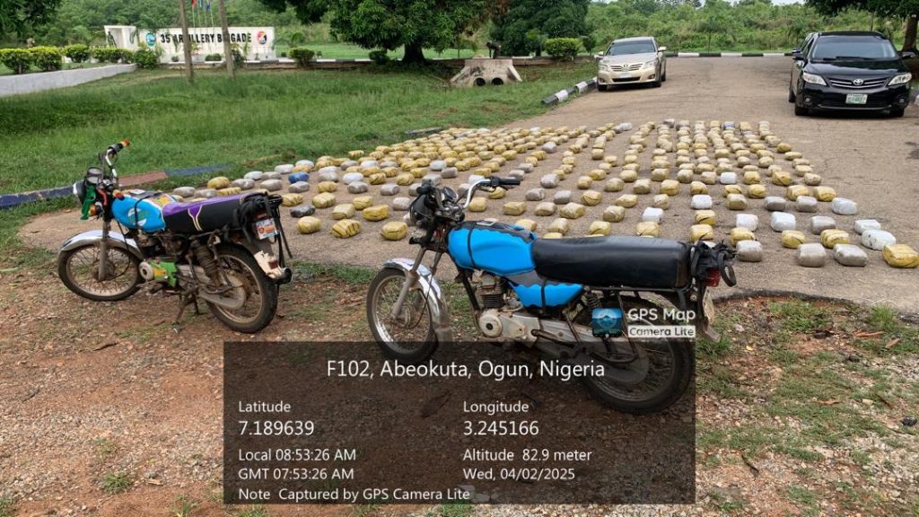 Nigerian Army Troops Intercept Illicit Drugs in Ogun